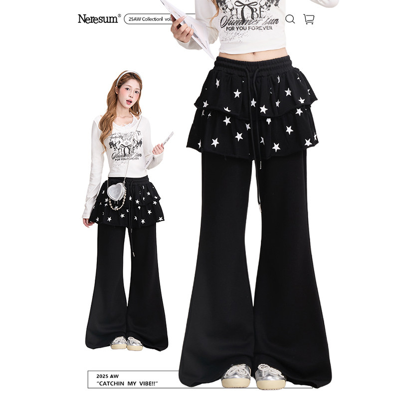 NERESUM美式星星屁帘卫裤