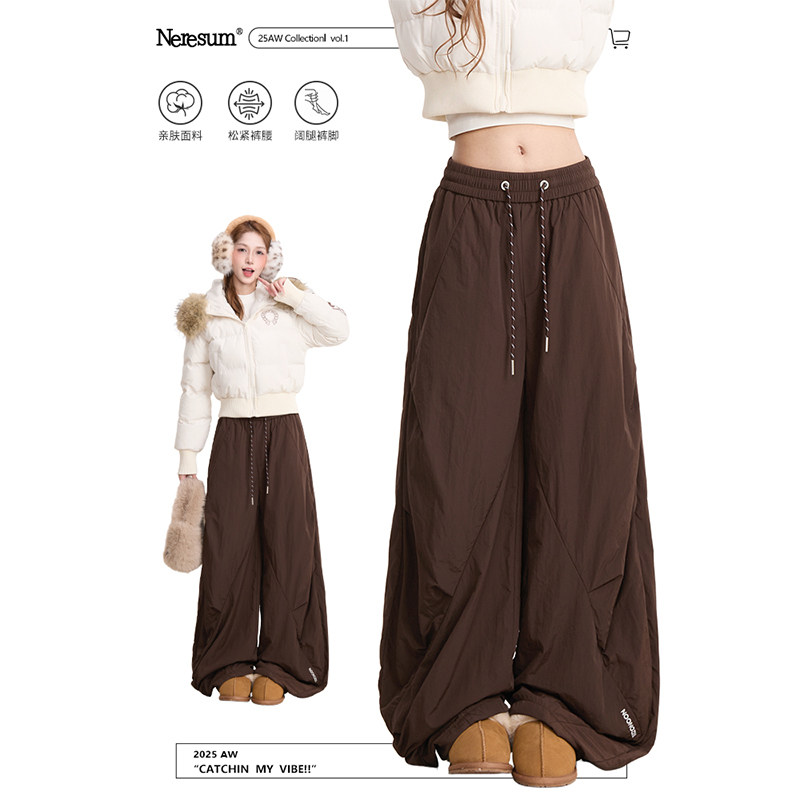 NERESUM秋冬户外复古加绒工装裤