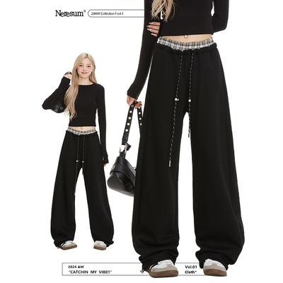 NERESUM美式直筒双腰头休闲裤