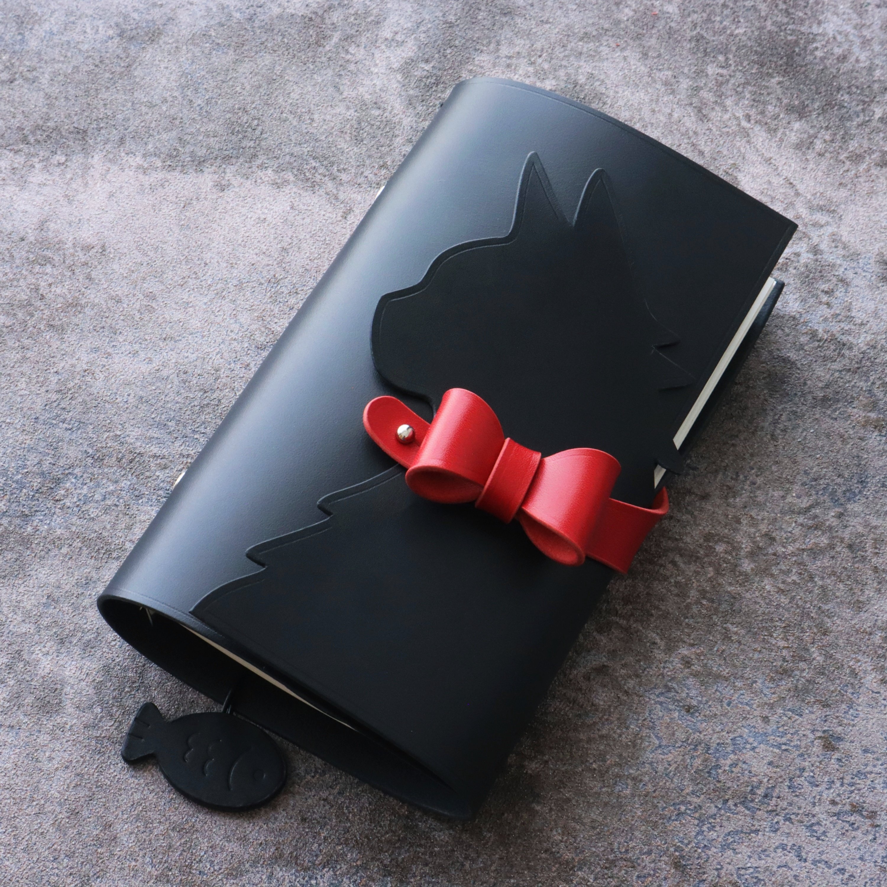 原创真皮手作缅因猫猫咪手帐