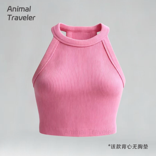 挂脖工字背心无胸垫女秋季款