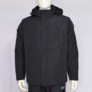 鸿星尔克男梭织两件套上衣户外防风防雨保暖透气休闲运动男冲锋衣