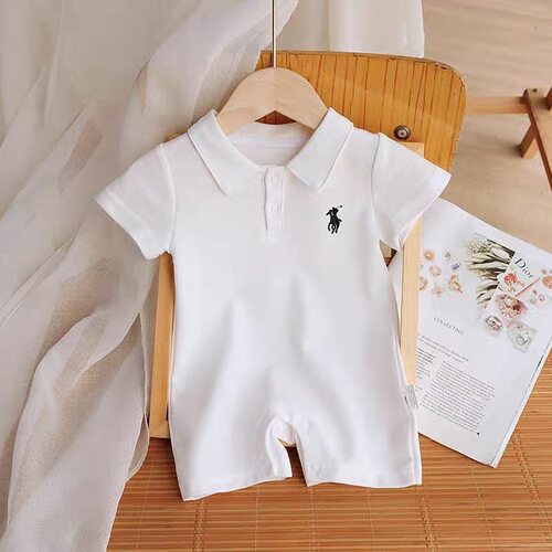 夏款短袖哈衣爬服Polo领洋气宝宝