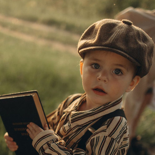 婴儿绅士儿童鸭舌帽复古欧美