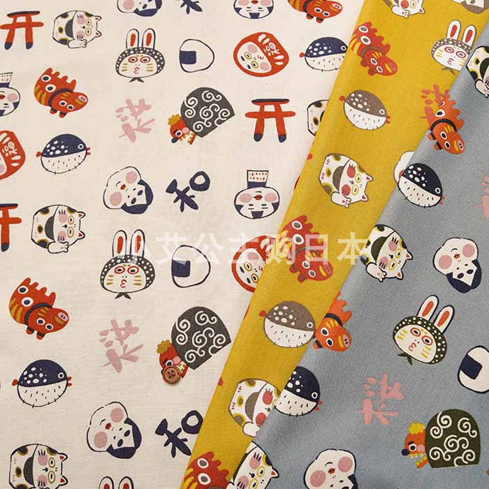 日本进口纯棉日本相扑不倒翁连衣裙衬衫手工拼布艺手作包服装面料