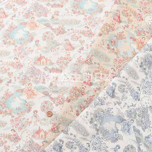 日本进口纯棉草原女孩与小屋连衣裙衬衫YUWA拼布艺手作衣服装面料