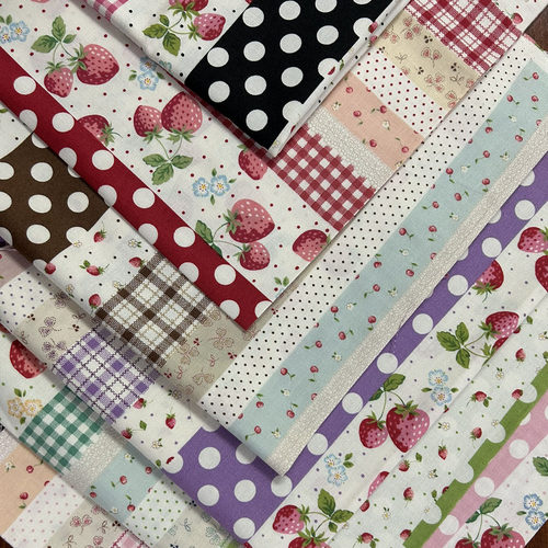 日本进口草莓服装现货印花布料