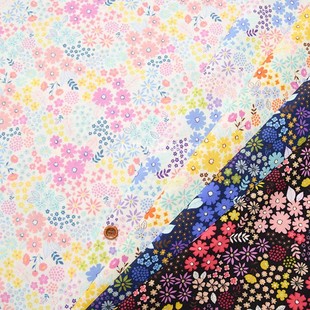 手工拼布艺娃衣书衣田园手作拼布面料 日本进口纯棉碎花连衣裙衬衫