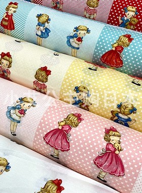 日本进口Dear Little World爱心波点布quiltgate玛格丽特服装面料