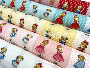 日本进口Dear Little World爱心波点布quiltgate玛格丽特服装面料