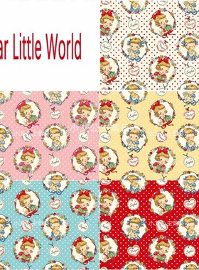 日本进口Dear Little World波点水玉quiltgate玛格丽特女孩布面料