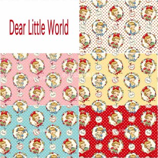 日本进口Dear Little World波点水玉quiltgate玛格丽特女孩布面料