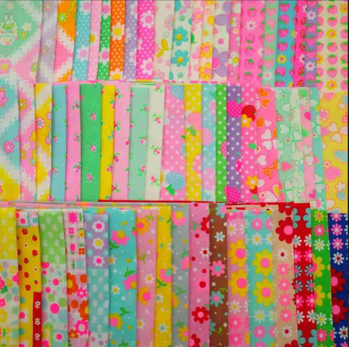 50cm*55cm日本进口纯棉荧光PINKS手工DIY拼布艺娃衣小装饰品面料