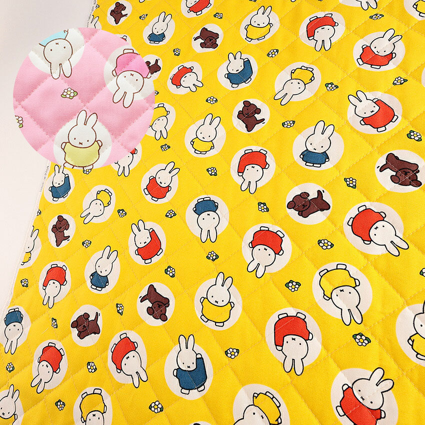 25cm日本进口夹棉布料米菲卡通服装衬衫手工布艺手作绗缝夹心面料