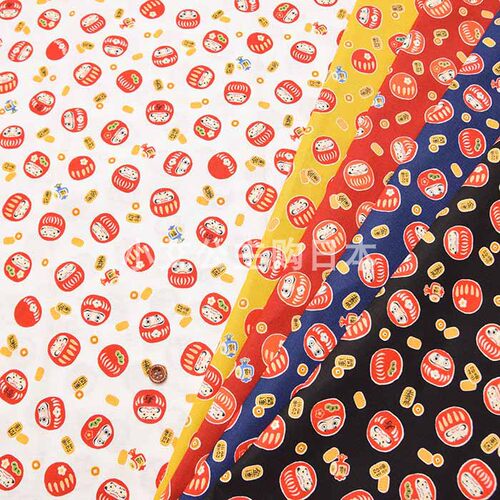 日本进口纯棉不倒翁达摩服装布料