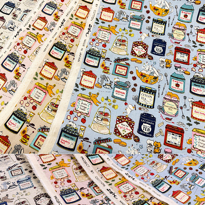 50cm日本进口棉麻小林猫咪茶话会手工抱枕布艺连衣裙衬衫服装面料,居家布艺,海绵垫/布料/面料/手工diy,淘宝优惠券,粉丝福利购,淘宝优惠卷