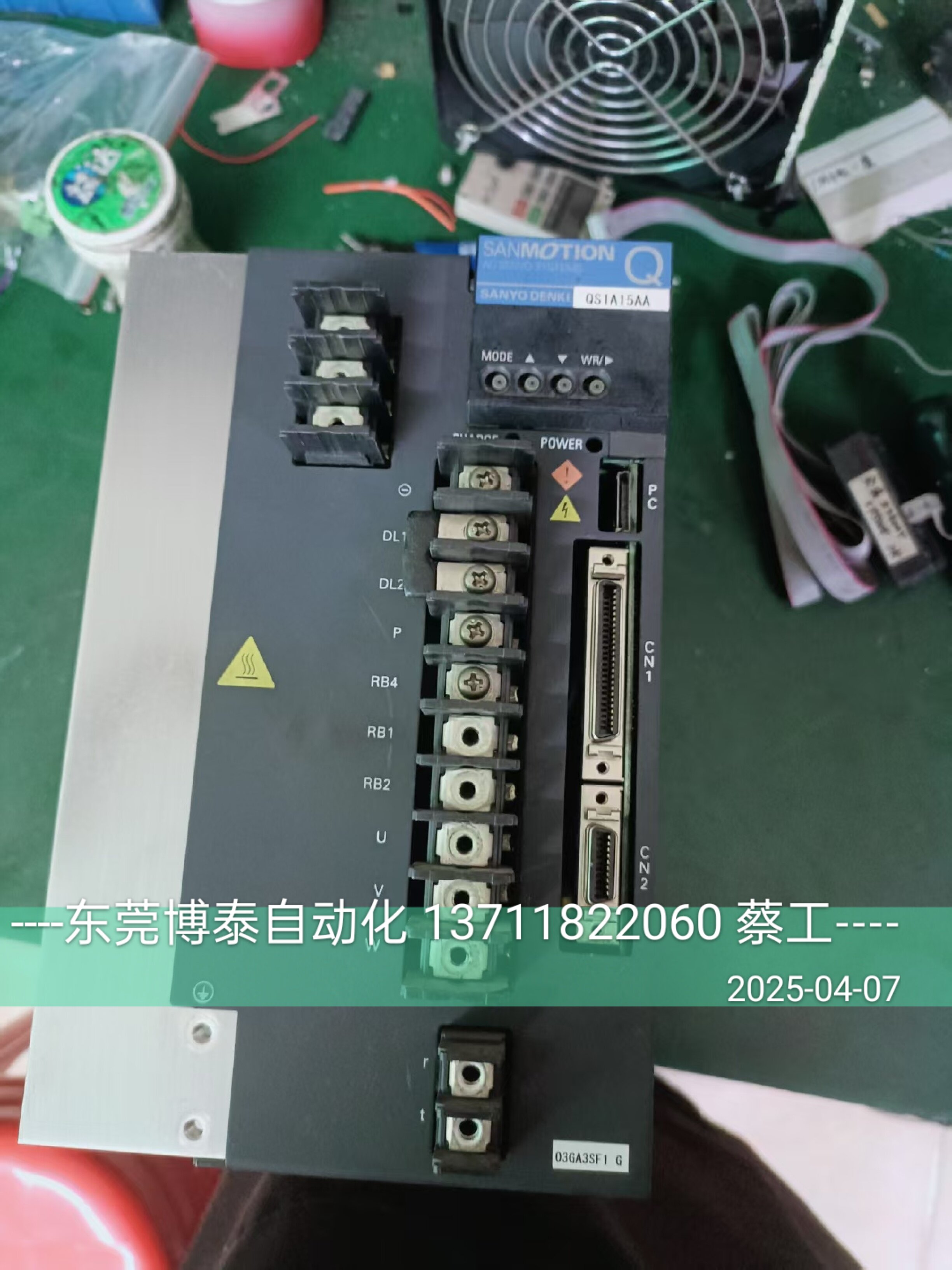 三洋伺服驱动器维修中心 QS1A15AA03GA3SF1 快修无显示 AL62 炸机