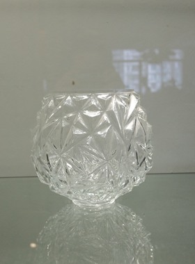 北欧 丹麦产 60年代 中古 Vintage 玻璃浮雕 小香薰罩