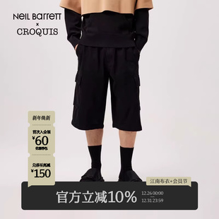 Neil 水洗廓形牛仔短裤 Barrett联名 春秋新款 休闲宽松 速写男装