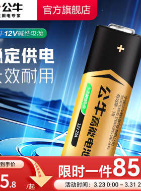 公牛23a12v遥控器电池27A12V电动车库道卷闸帘门红外防盗引闪器门铃遥控器23安12伏小号电子电池电动风扇开关