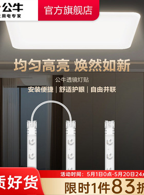 公牛LED吸顶灯替换灯芯客厅卧室方形大灯磁吸灯贴条形灯珠灯盘