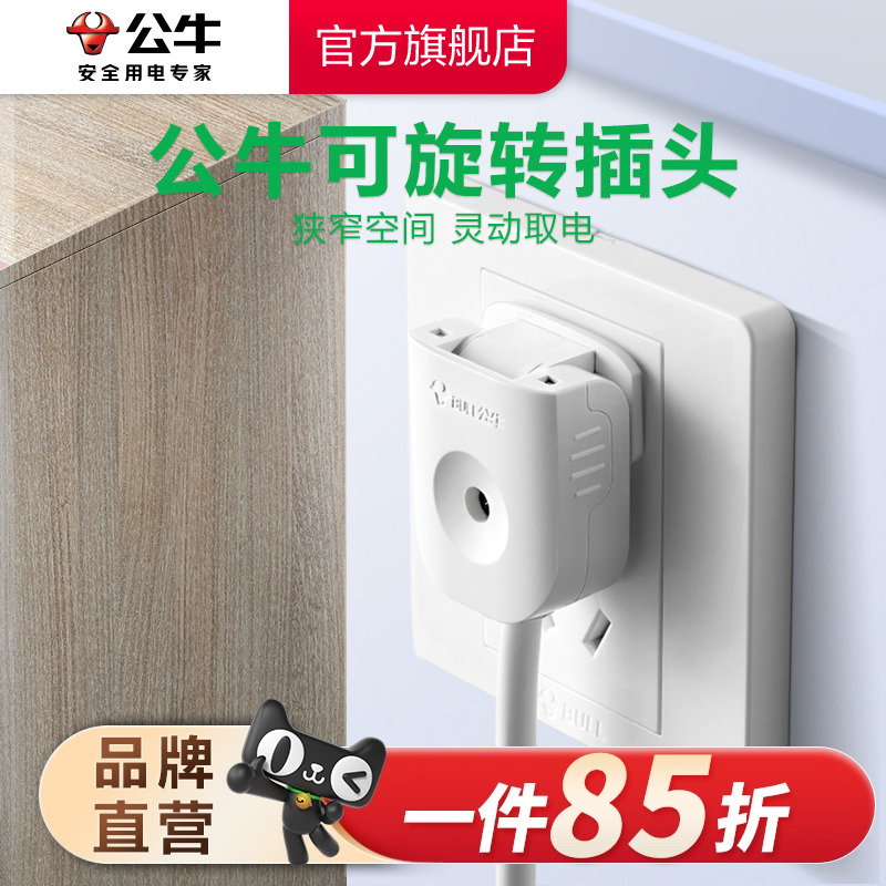 公牛插头二脚插头10a2电源插座