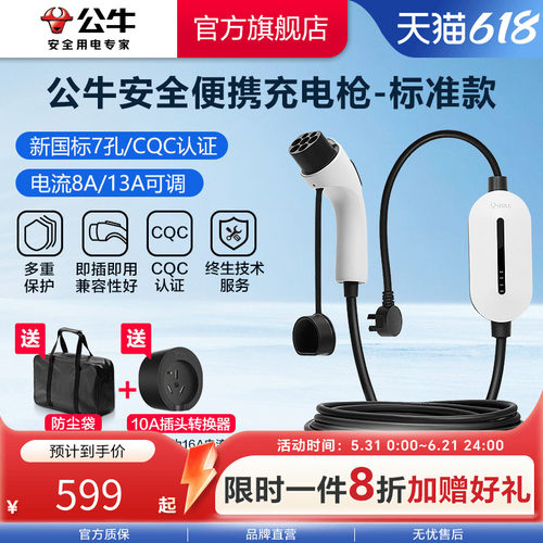 公牛标准款充电枪特斯拉