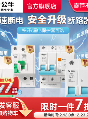公牛官方旗舰店断路器空气开关漏保家用电闸1P2P3P4P63A空开
