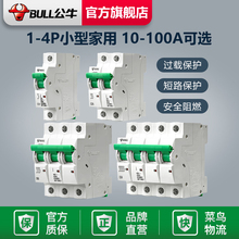 公牛断路器空气开关家用空开电闸开关1P2P/3P/4P63A/100A空开家用