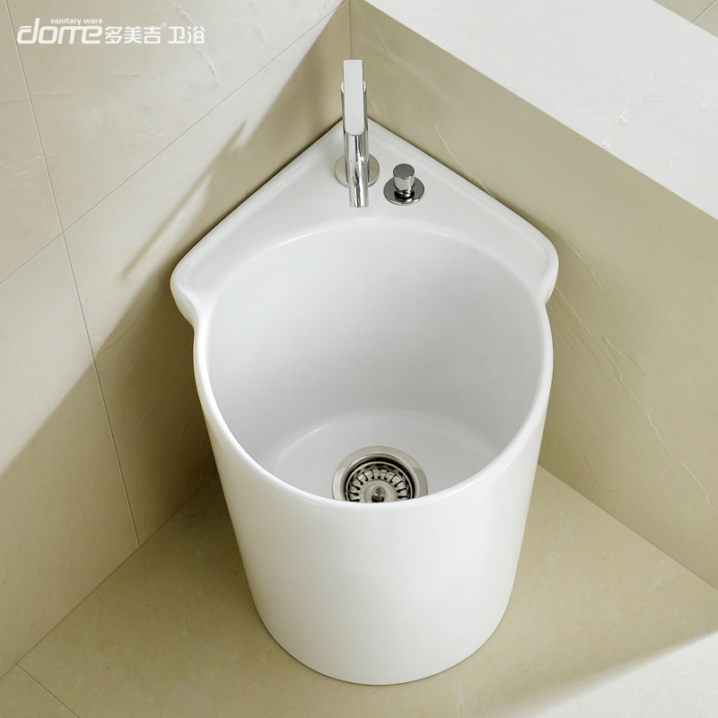 三角拖布池卫生间洗阳台挂墙陶瓷