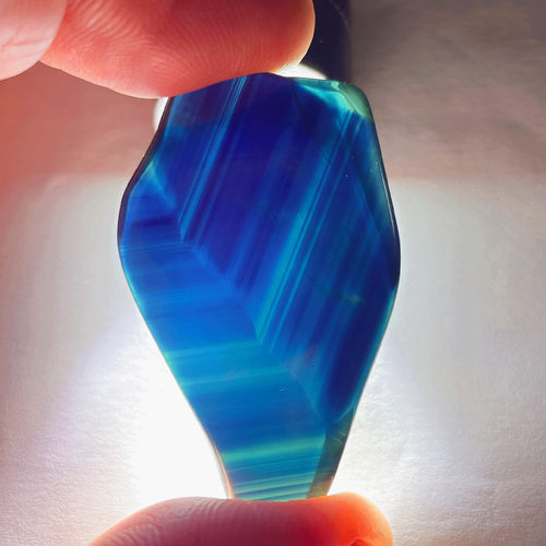 新品天然蓝宝石片状裸石吊坠挂件