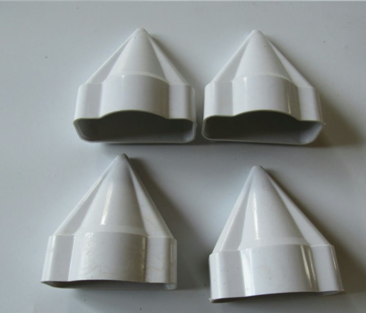 塑钢护栏配件竖杆帽子法兰盖锌钢铁艺栏杆尖头反光标花园工艺堵头