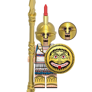 中古世紀(jì)城堡GH0625希臘重裝 人仔玩具 步兵第三方抽抽樂(lè)積木拼裝