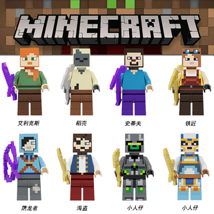 品高我 玩具人仔积木PG8214屠龙者海盗史蒂夫稻壳玩具 世界拼装