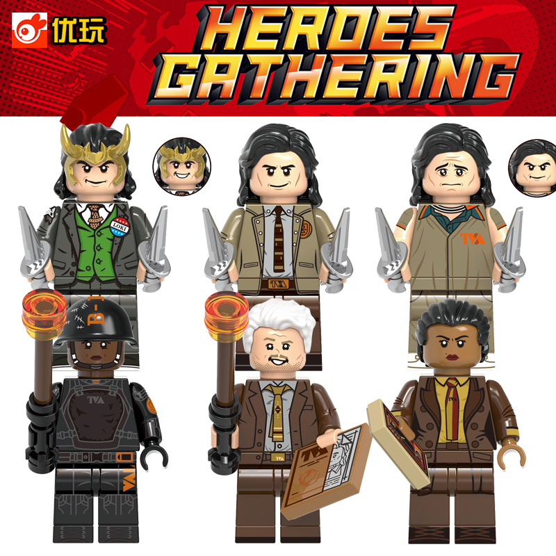 漫威复仇者联盟第三方女洛基美剧时间犯TVA拼装积木人仔X0318