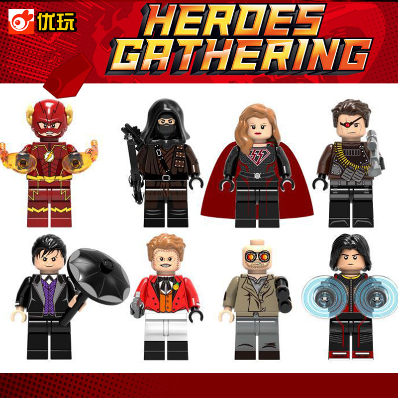 企鹅人积木人仔正义联盟闪电侠小丑益智男孩拼装玩具欣宏0188