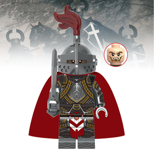 第三方抽抽乐中古2002教廷护廷骑士步兵益智儿童积木男孩人仔玩具