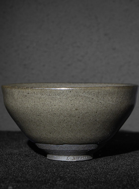 五里亭编码80699建盏小深斗束口主人杯尺寸9x5青砖灰皮盏