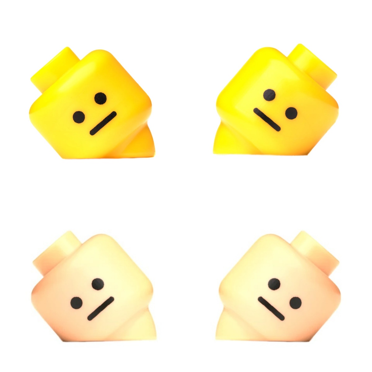 第三方人仔配件歪头平嘴表情