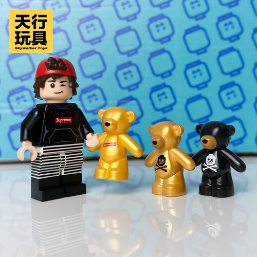 现货台湾 Bunka Bricks 人偶社第三方积木拍照道具潮牌小熊泰迪熊