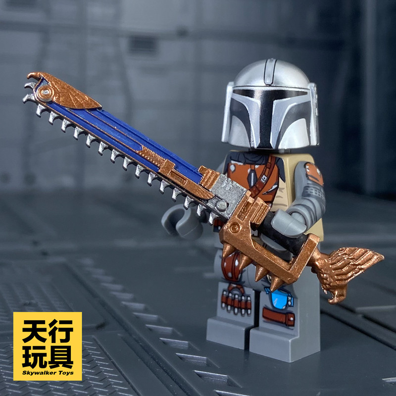 开模定制 第三方人仔配件武器 星际战士 链锯剑 战锤漆手工上色