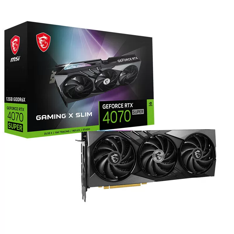 MSI RTX4070 Super 12G Gaming X Slim GPU графическая карта гейминг AI дизайн