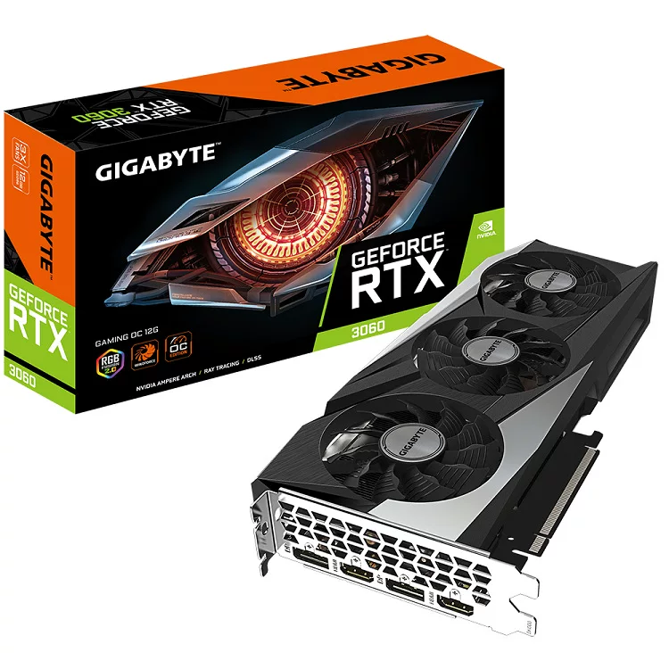 Гигабайт LHR GeForce RTX3060 Gaming OC 12G Совместимая игровая графическая карта поддерживает 4K