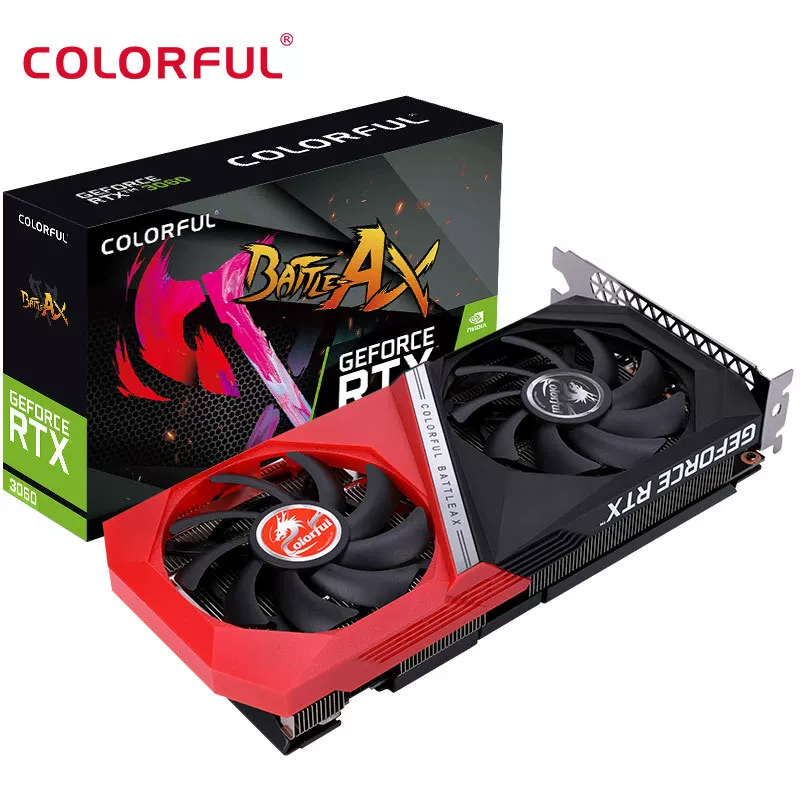 Красочный томагавк GeForce RTX3060 DUO 12G V2 L Игровая графическая карта двойной вентилятор дисплей карта