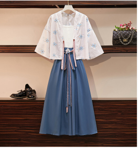 汉服女改良版连衣裙夏日常中国风古装超仙茶服民国古风汉元素裙子