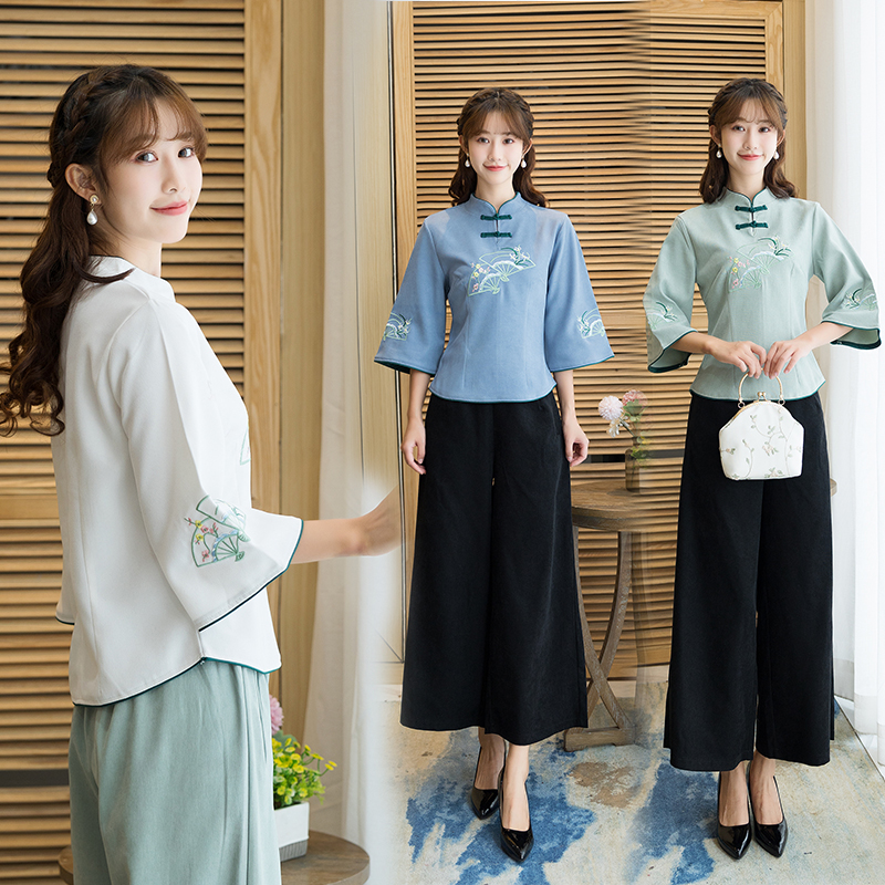 中式唐装复古茶服禅意汉服