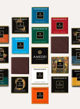 意大利进口Amedei单源可可黑巧procelana chuao70%100%小片零食