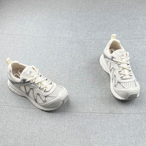 米家真皮网面厚底运动休闲鞋女