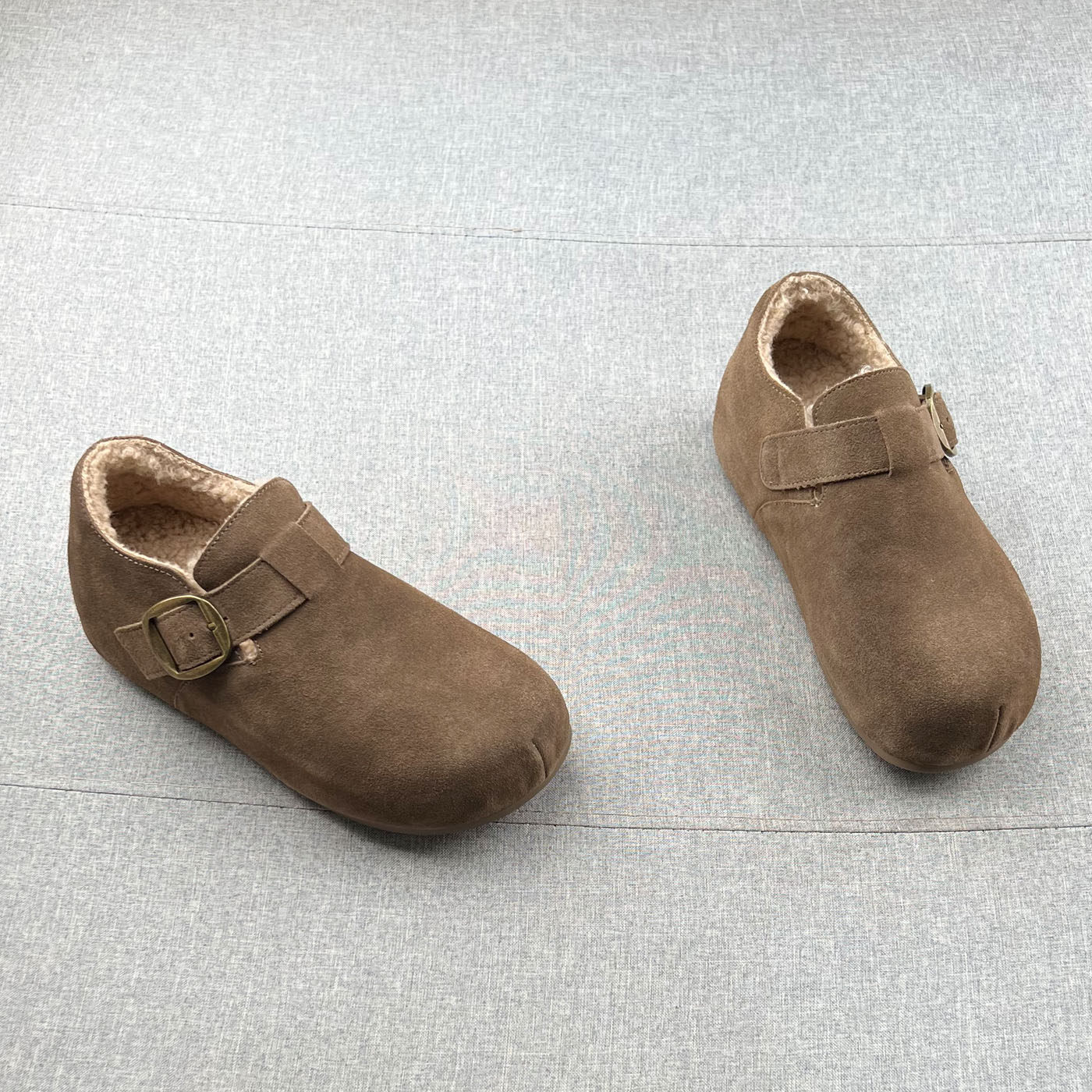 真皮羊羔绒魔术贴内增高厚底勃肯鞋2025年冬款保暧防滑豆豆鞋棉鞋,女鞋,勃肯鞋/软木鞋,淘宝优惠券,粉丝福利购,淘宝优惠卷