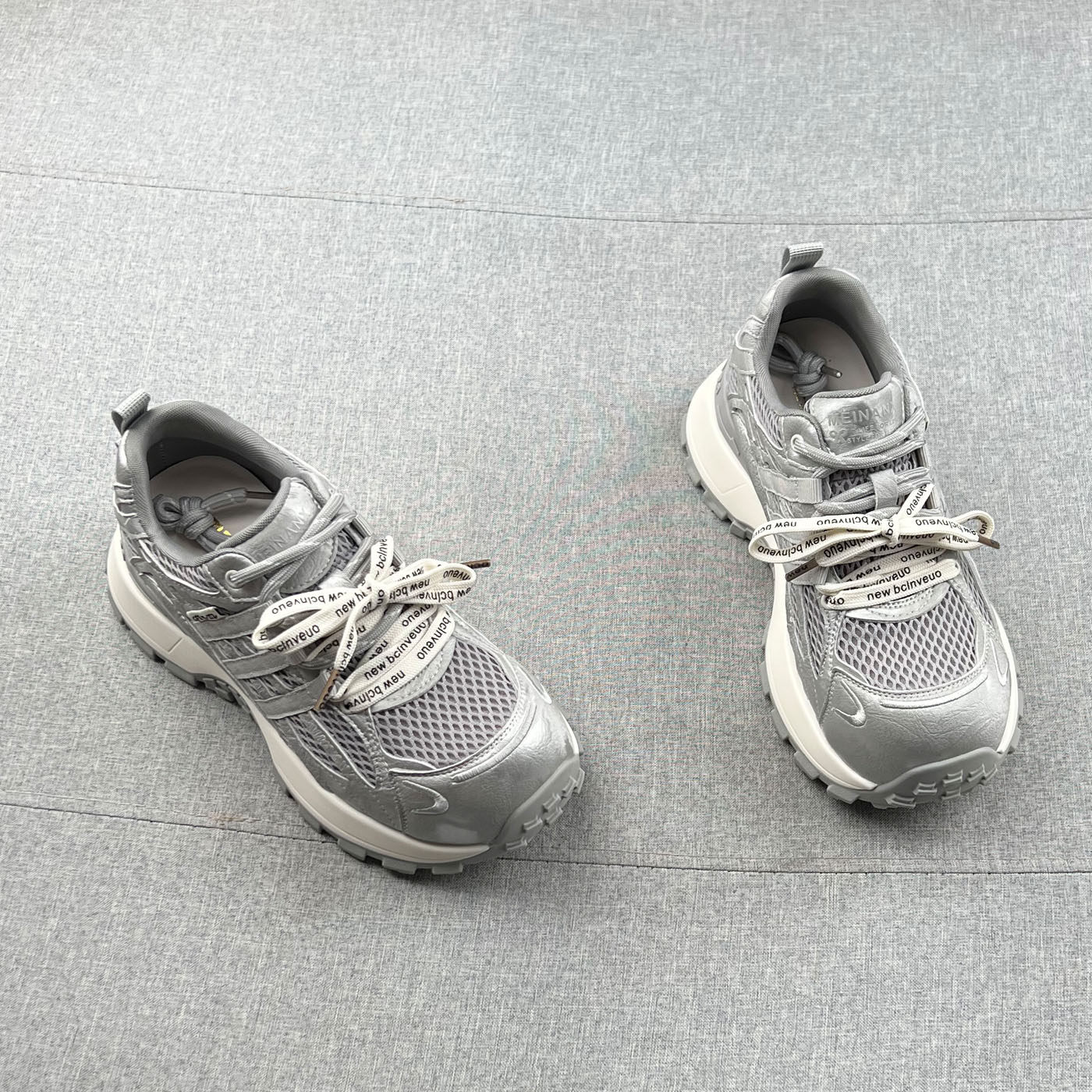 米新款圆头双鞋带透气防滑厚底登山鞋老爹鞋2026年春款休闲运动鞋,女鞋,老爹鞋,淘宝优惠券,粉丝福利购,淘宝优惠卷